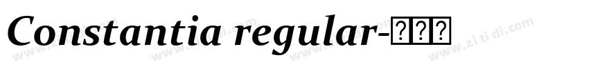 Constantia regular字体转换